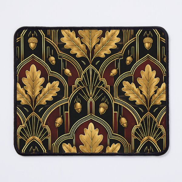 Item preview, Elegant Art Deco Golden Autumn Leaf Pattern designed and sold by Thai Vibe Studio.