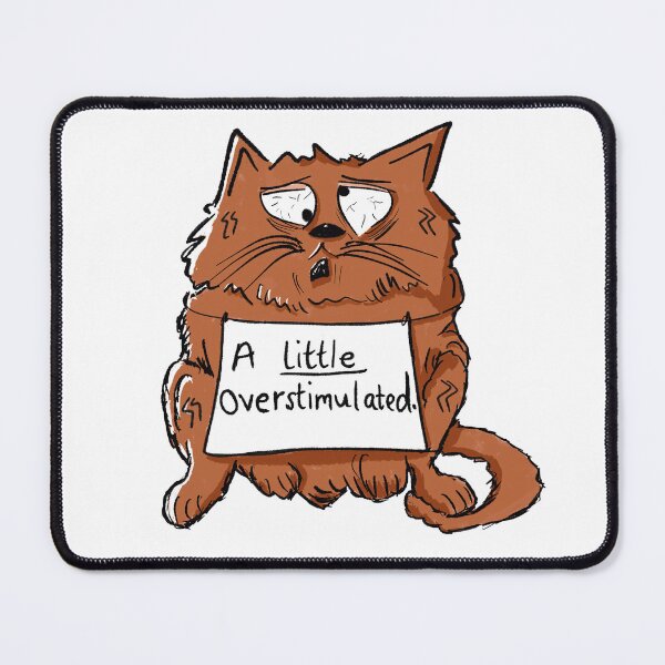 Item preview, An overstimulated cat comic designed and sold by KPlayerAdhder.