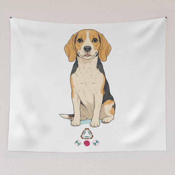 Item preview, Cute Smiling Beagle Dog Illustration | Adorable Tricolor Hound Portrait designed and sold by Whimsy Trail Co.