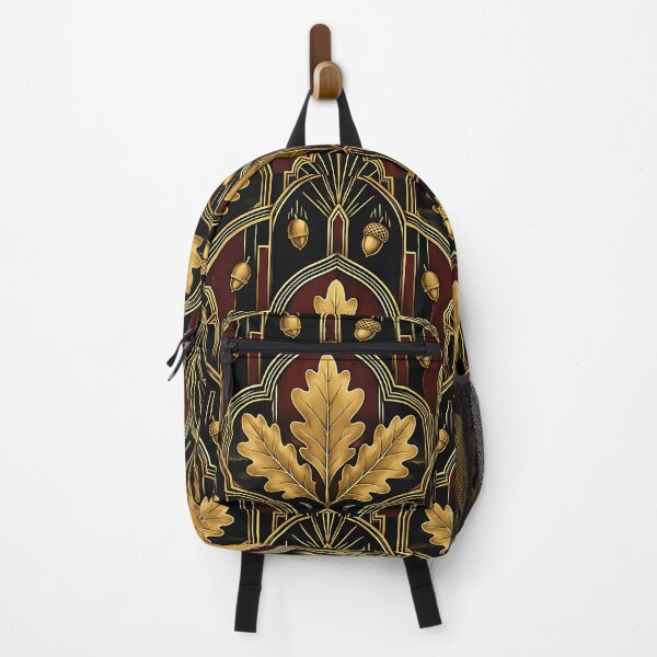 Item preview, Elegant Art Deco Golden Autumn Leaf Pattern designed and sold by Thai Vibe Studio.