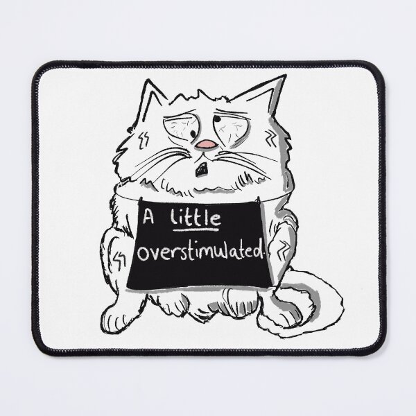 Item preview, Cat overstimulated comic art designed and sold by KPlayerAdhder.