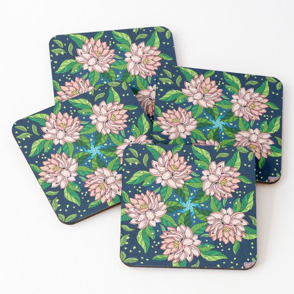 Item preview, Pink Lotus Dahlia Floral Mandala Pattern designed and sold by Bloomeaa.
