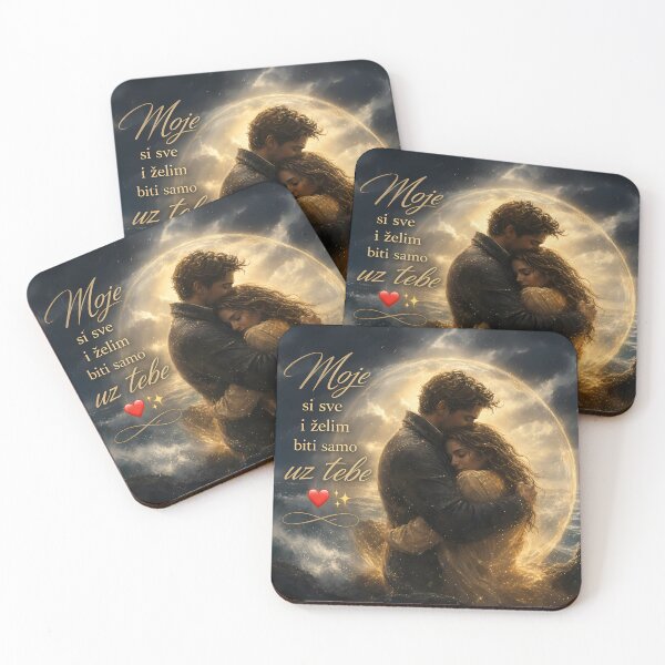 Item preview, You Are My Everything Romantic Couple Big Moon Art designed and sold by DignityLab.