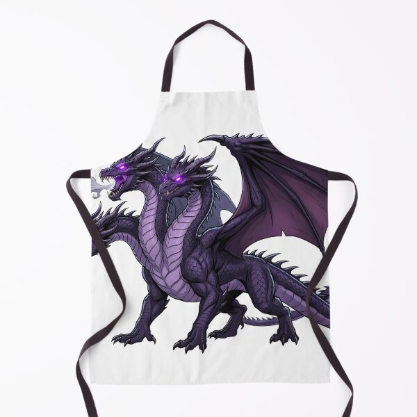 Item preview, Three-Headed Purple Dragon | Dark Fantasy Hydra Dragon Art designed and sold by DragonSerpent Ink.