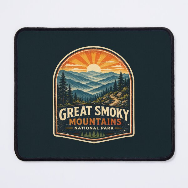 Item preview, Great Smoky Mountains National Park Vintage WPA Travel Poster | Retro Sunrise Mountain Hiking Art designed and sold by Globalcitytees.