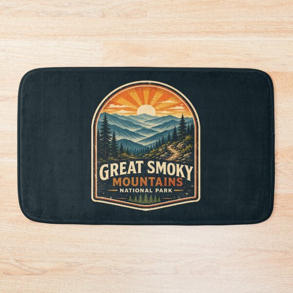Item preview, Great Smoky Mountains National Park Vintage WPA Travel Poster | Retro Sunrise Mountain Hiking Art designed and sold by Globalcitytees.