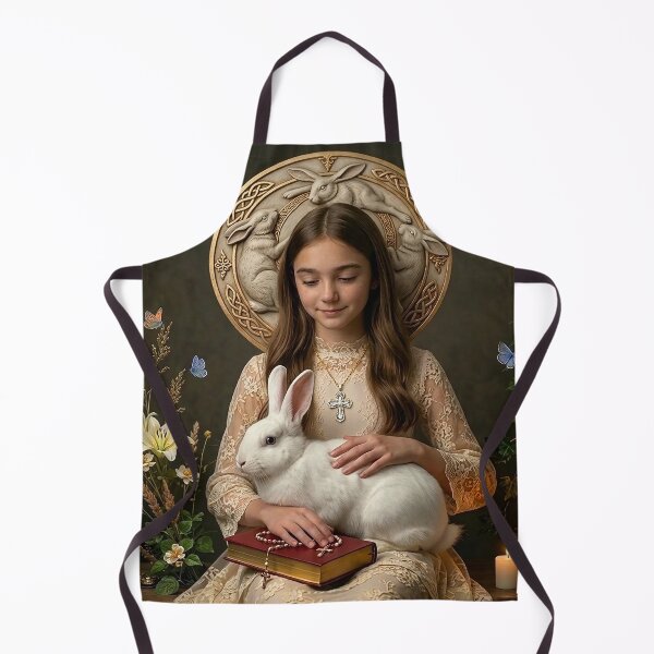 Item preview, Marianne and the White Rabbit – Sacred Halo Composition designed and sold by Kutji.Sacred.Art.