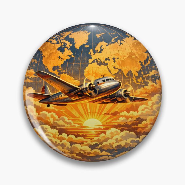 Item preview, Vintage Airplane World Travel | Retro Explorer Adventure T-Shirt designed and sold by VaultVibes.