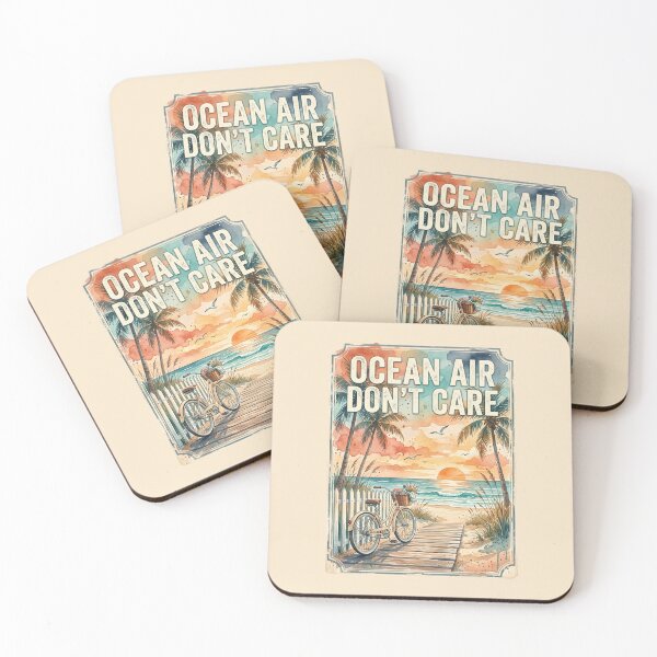 Item preview, Ocean Air Don't Care - Beach Cruiser Coastal designed and sold by dudelinart.