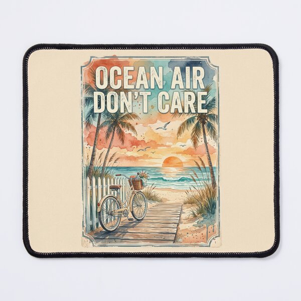 Item preview, Ocean Air Don't Care - Beach Cruiser Coastal designed and sold by dudelinart.