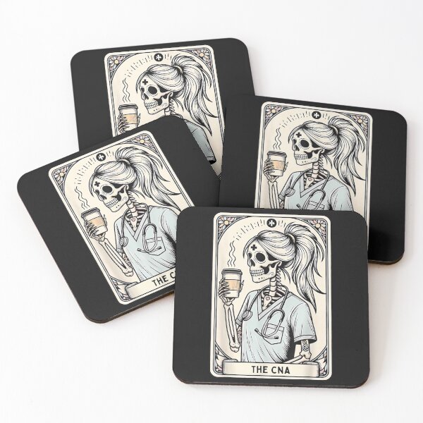 Item preview, Certified Nurse Assistant Tarot Card Skeleton CNA Halloween  designed and sold by kristianmkt.