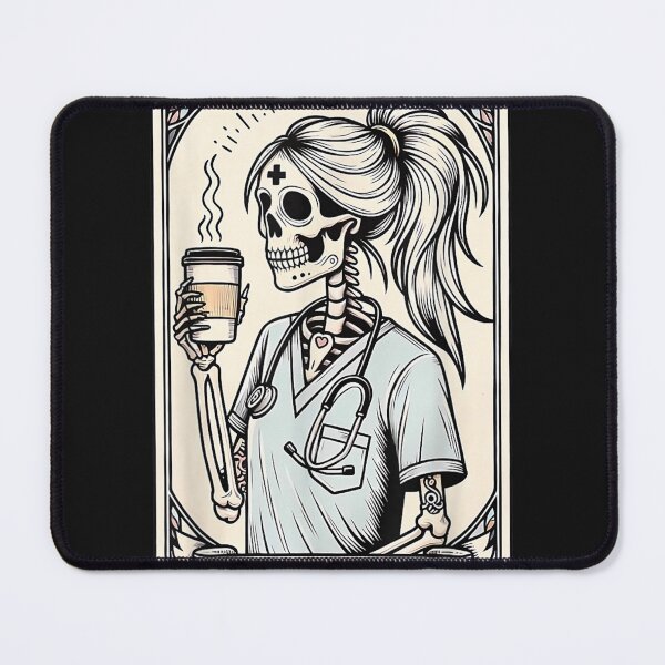 Item preview, Certified Nurse Assistant Tarot Card Skeleton CNA Halloween designed and sold by kristianmkt.