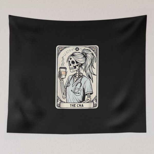 Item preview, Certified Nurse Assistant Tarot Card Skeleton CNA Halloween  designed and sold by kristianmkt.