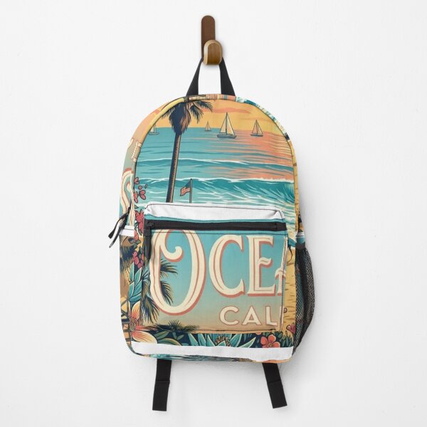 Item preview, Vintage Oceanside California Coastal Travel Poster | Oceanside Pier Beach Art designed and sold by Mathias Yakubu Design.