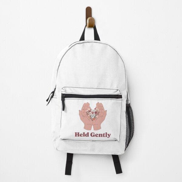 Item preview, Held Gently - Floral Heart Botanical Quote Art designed and sold by Dzblack.