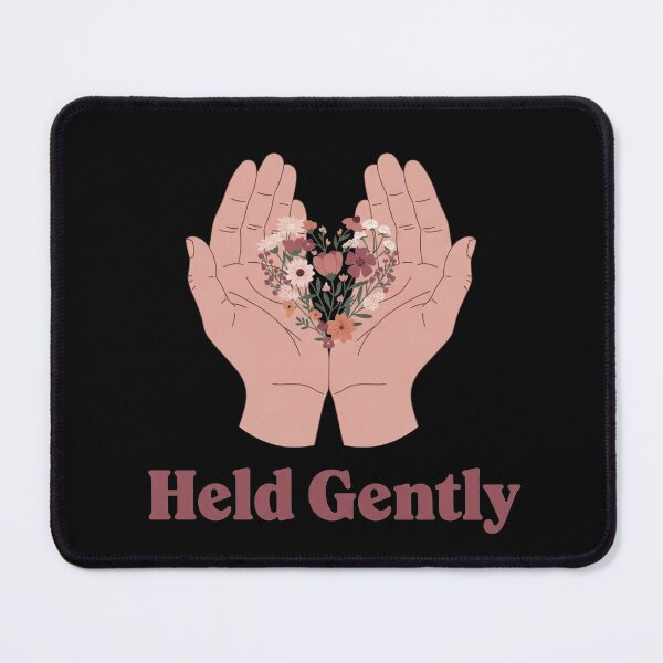 Item preview, Held Gently - Floral Heart Botanical Quote Art designed and sold by Dzblack.
