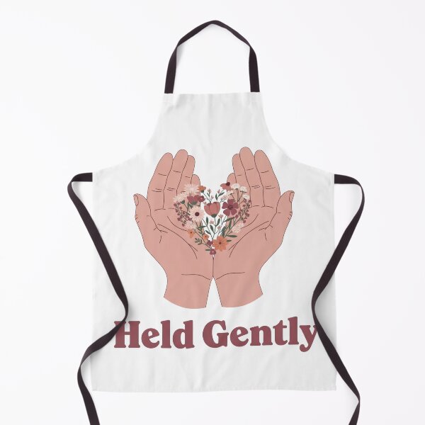 Item preview, Held Gently - Floral Heart Botanical Quote Art designed and sold by Dzblack.