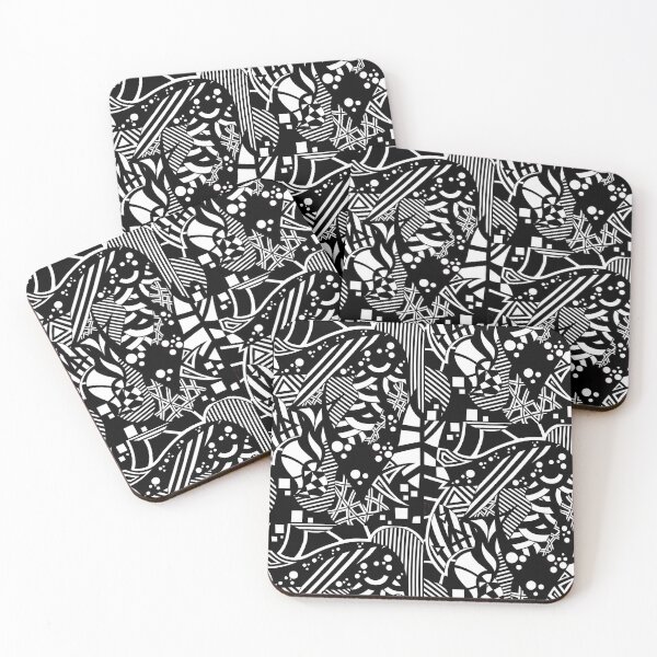 Item preview, Abstract Black and White Geometric Line Art designed and sold by GTeoArt.