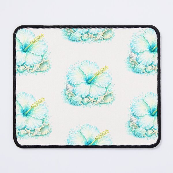 Item preview, Single Aqua Reef Hibiscus | Watercolor Tropical Floral Art | Botanical Flower Illustration designed and sold by Nolmo.