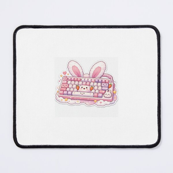 Item preview, Bunny Keyboard Sticker Kawaii Gaming Desk Aesthetic for Gamers & Keyboard Lovers designed and sold by CutePrintCorner.