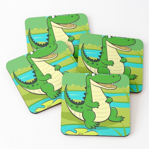 Item preview, Illustration - Stylized Crocodile, Colorful and Simplified Cartoon Universe designed and sold by World-Pets.