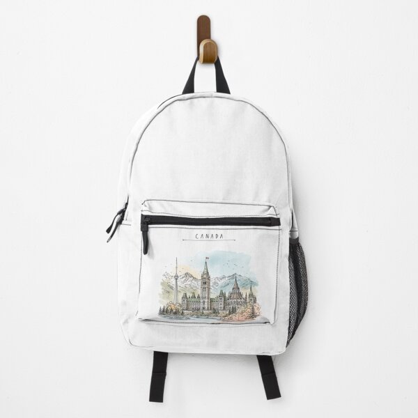 Item preview, Canada Landmarks Vintage Travel Poster Minimal Clean designed and sold by Sketchbook Studio by Aqsaa.