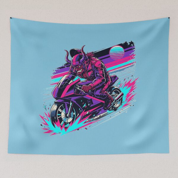 Item preview, Synthwave Oni Street Racer designed and sold by KungPowUnicorn.