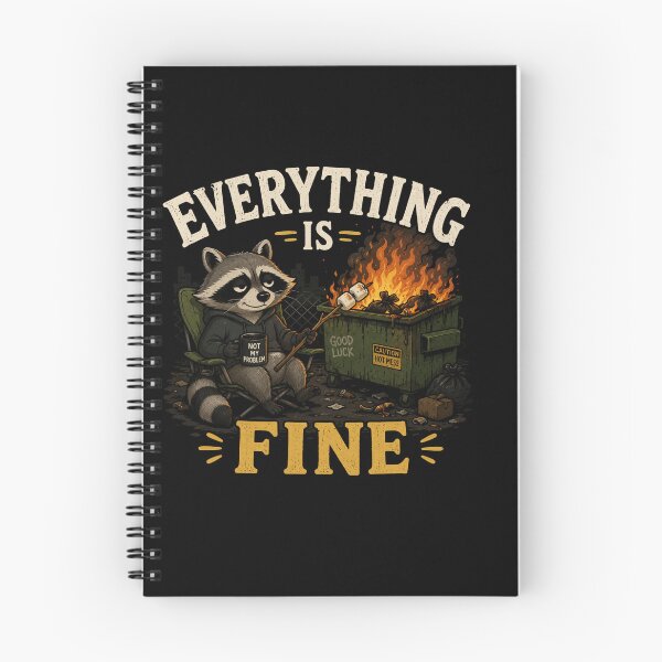 Item preview, Everything Is Fine Dumpster Fire Raccoon Sticker | Funny Trash Panda Meme | Sarcastic Chaos Humor designed and sold by RJACreative.