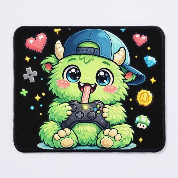 Item preview, Cute Gamer Monster Kawaii Gaming Controller Cartoon Character designed and sold by EssentialsWear.