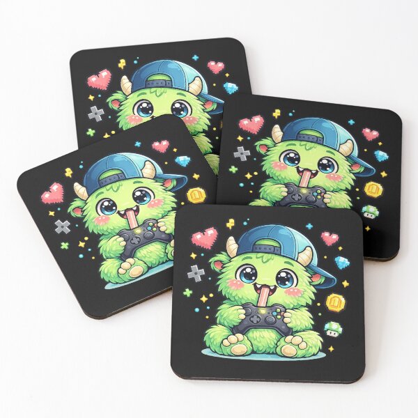 Item preview, Cute Gamer Monster Kawaii Gaming Controller Cartoon Character designed and sold by EssentialsWear.
