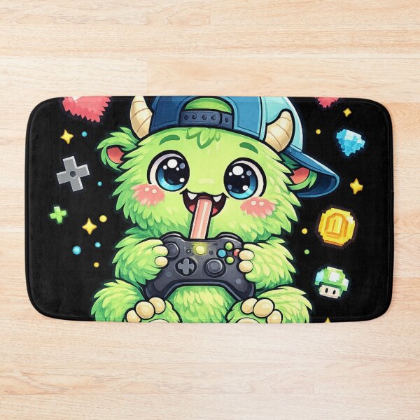 Item preview, Cute Gamer Monster Kawaii Gaming Controller Cartoon Character designed and sold by EssentialsWear.