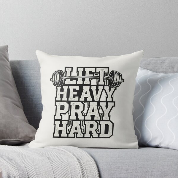 Item preview, Lift Heavy Pray Hard Christian Fitness Barbell Workout designed and sold by PACS0011.