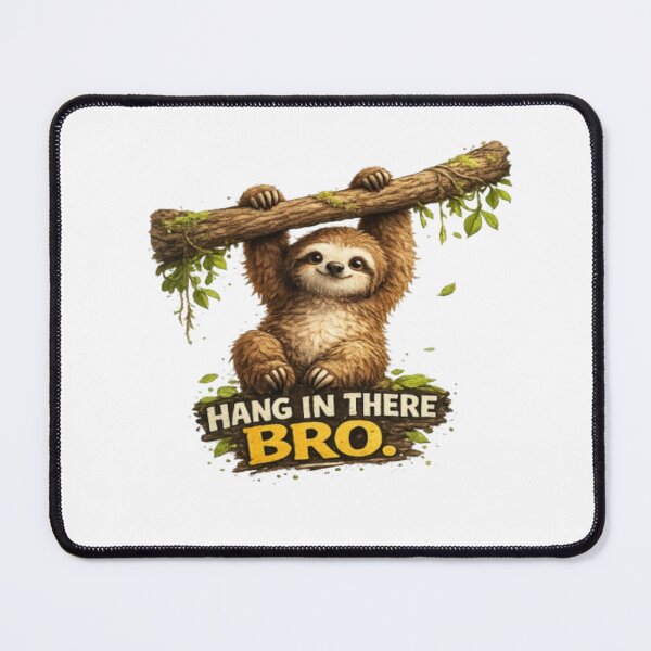 Item preview, Hang In There Bro Sloth | Funny Cute Sloth Motivational T-Shirt & Sticker Design designed and sold by ELVIN DESIGNS.