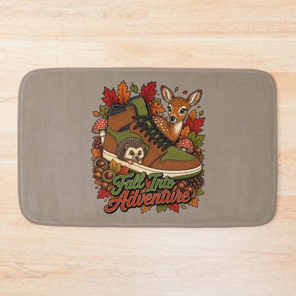 Item preview, Fall Into Adventure – Autumn Sneaker with Deer, Hedgehog & Forest Treasures designed and sold by Aimetoi.