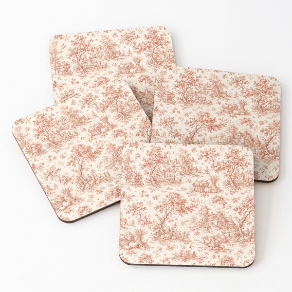 Item preview, Vintage Terracotta Toile Autumn Harvest Pattern designed and sold by Thai Vibe Studio.