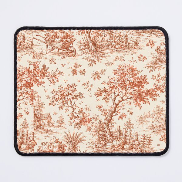 Item preview, Vintage Terracotta Toile Autumn Harvest Pattern designed and sold by Thai Vibe Studio.