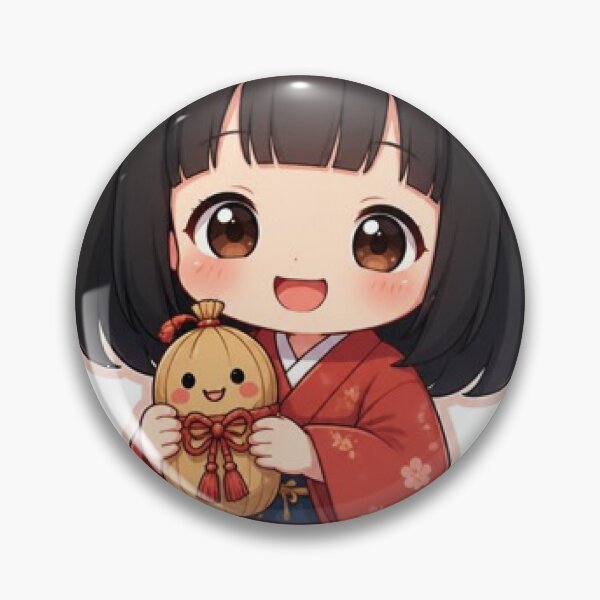 Item preview, Cute Chibi Zashiki Warashi Good Luck Japanese Spirit designed and sold by vekotpu.