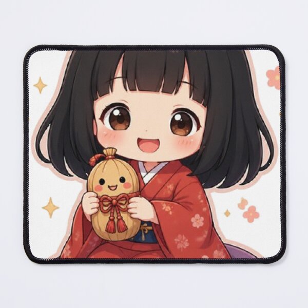 Item preview, Cute Chibi Zashiki Warashi Good Luck Japanese Spirit designed and sold by vekotpu.