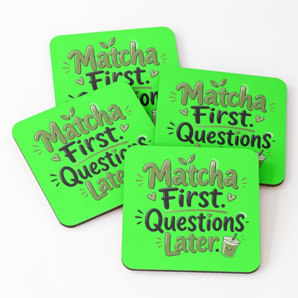 Item preview, Matcha First. Questions Later. | Funny Matcha Quote Sticker | Cute Green Tea Typography designed and sold by ritach11.