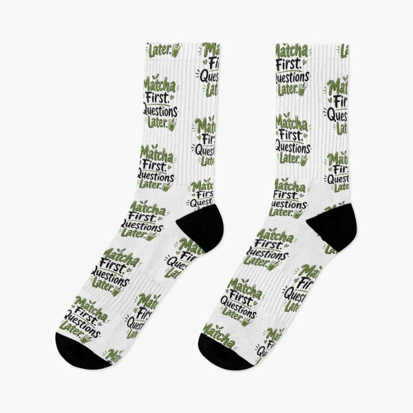 Item preview, Matcha First. Questions Later. | Funny Matcha Quote Sticker | Cute Green Tea Typography designed and sold by ritach11.