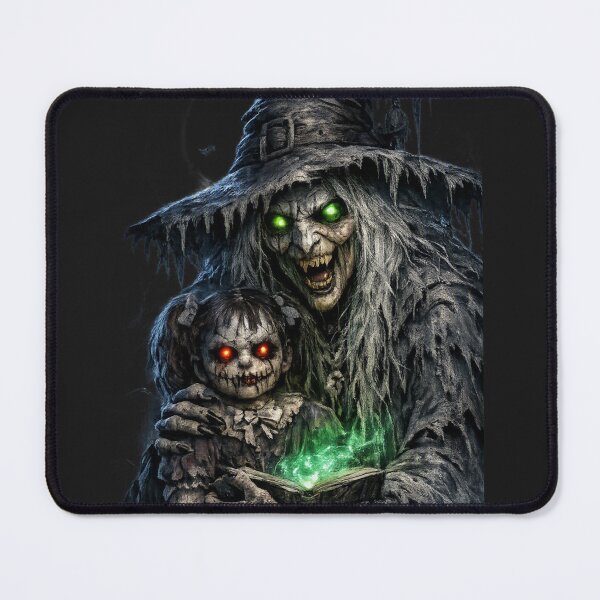 Item preview, Horror Witch and Cursed Doll – Gothic Halloween Nightmare Art designed and sold by EdgeSphere.