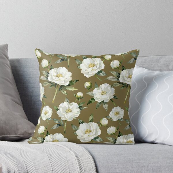 Item preview, Elegant White Peony Floral Seamless Pattern | Vintage Botanical Garden Design designed and sold by romyca creation_22.