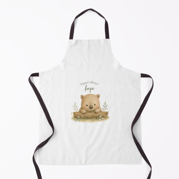 Item preview, Cute Wombat with There's Always Hope quote designed and sold by Birdsong Blessings.