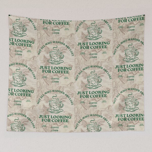 Item preview, Not All Who Wander Are Lost Just Looking For Coffee Vintage Map designed and sold by Artemis & Woven Collective.