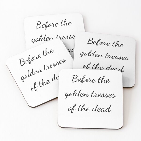 Item preview, “Before the golden tresses of the dead,” - handwriting black designed and sold by ariksworld.