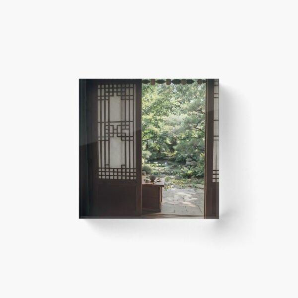 Item preview, Serene Korean Summer Garden Hanok View designed and sold by SOOstudio73.