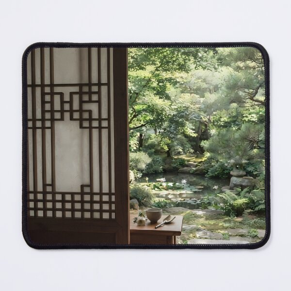 Item preview, Serene Korean Summer Garden Hanok View designed and sold by SOOstudio73.