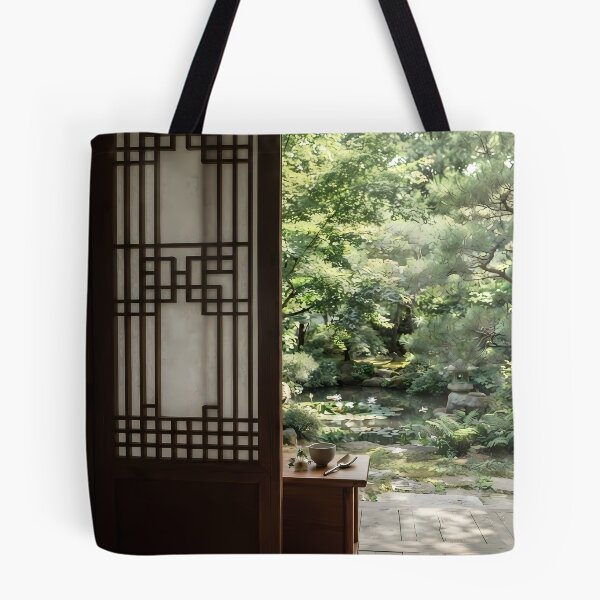 Item preview, Serene Korean Summer Garden Hanok View designed and sold by SOOstudio73.