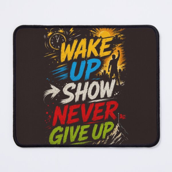 Item preview, Wake Up Show Never Give Up – Motivational Typography Sunrise Design | Inspirational Quote T-Shirt | Positive Mindset Graphic Tee | Success Motivation Gift designed and sold by GloboStyle Design .