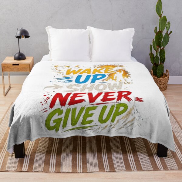 Item preview, Wake Up Show Never Give Up – Motivational Typography Sunrise Design | Inspirational Quote T-Shirt | Positive Mindset Graphic Tee | Success Motivation Gift designed and sold by GloboStyle Design .